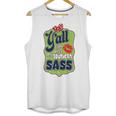 Yall Can Kiss My Southern Sass Southern Charm Collection On A Coral Unisex Tank Top