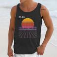 80S Grid Sunset Vaporwave Synthwave Outrun Unisex Tank Top Gifts for Her