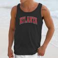 Atlanta Georgia Ga Varsity Style Red Text Unisex Tank Top Gifts for Her