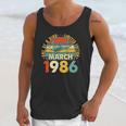 Born In March 1986 36Th Birthday Gift Retro 36 Years Old Unisex Tank Top Gifts for Her