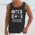 Choose Your Weapon Gamer Video Game Funny Nerdy Gaming Unisex Tank Top Gifts for Her