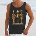 Egyptian Trinity Golden Horus Osiris And Isis Statue Unisex Tank Top Gifts for Her