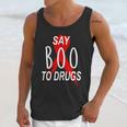 Funny Halloween Say Boo To Drugs Awareness Red Ribbon Unisex Tank Top Gifts for Her