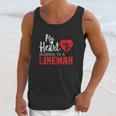 My Heart Belongs To A Electric Cable Lineman Unisex Tank Top Gifts for Her