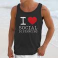 I Heart Social Distancing Funny Letter Graphic Unisex Tank Top Gifts for Her