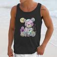 Kawaii Pink Pastel Goth Cute Creepy Teddy Bear Unisex Tank Top Gifts for Her