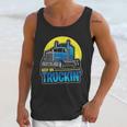 Keep On Truckin Truck Driver Retro Trucking Vintage Trucker Unisex Tank Top Gifts for Her