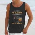 Kelpie An Old Man With A Whisky And A Dog Sitting Near Unisex Tank Top Gifts for Her