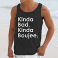 Kinda Bad Kinda Boujee Trendy Saying Text Logo Unisex Tank Top Gifts for Her