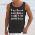 Lips Round Skin Brown Thighs Thick Mouth Slick Unisex Tank Top Gifts for Her