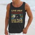 Live Ugly Fake Your Death Funny Vintage Opossum Unisex Tank Top Gifts for Her