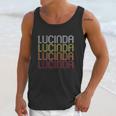 Lucinda Retro Wordmark Pattern Vintage Style Unisex Tank Top Gifts for Her