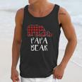 Red Plaid Papa Bear Two Cubs Matching Buffalo Pajama Xmas Unisex Tank Top Gifts for Her