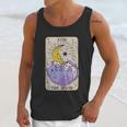 Tarot Card The Moon Xviii Kawaii Goth Pastel Cat Mystical Unisex Tank Top Gifts for Her