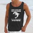 I Am Thinking About Dolphins Funny Dolphins Unisex Tank Top Gifts for Her