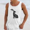 Hare Lino Print Hare Mad March Animal Unisex Tank Top Gifts for Her