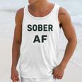 Soft Sober Af Ladies Sobriety Unisex Tank Top Gifts for Her