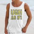 Ugh As If Cher Horowitz Yellow Plaid Lettering Unisex Tank Top Gifts for Her