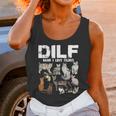 Dilf Damn I Love Felines Cat Lover Unisex Tank Top Gifts for Women