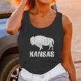 Distressed Kansas State And American Buffalo Bison Unisex Tank Top Gifts for Women