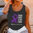 Their Fight Is My Fight Purple Ribbon Alzheimer Unisex Tank Top Gifts for Women