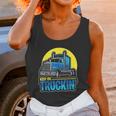 Keep On Truckin Truck Driver Retro Trucking Vintage Trucker Unisex Tank Top Gifts for Women