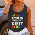 Lesbian Is Not A Dirty Word Gbtq Sexual Diversity Pride Funny Gift Graphic Design Printed Casual Daily Basic Unisex Tank Top Gifts for Women