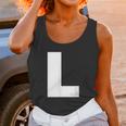 Letter L Capital Alphabet Bold Style Unisex Tank Top Gifts for Women