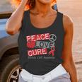 Peace Love Cure Sickle Cell Anemia Unisex Tank Top Gifts for Women