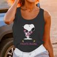 Snoopy No One Fights Alone Breast Cancer Awareness Shirt Unisex Tank Top Gifts for Women