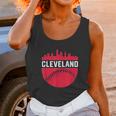 Vintage Downtown Cleveland Ohio Skyline Baseball Unisex Tank Top Gifts for Women