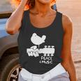 Woodstock Blue White Peace And Music Festival Guitar Unisex Tank Top Gifts for Women