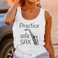 Practice Safe Sax Funny Saxophone Unisex Tank Top Gifts for Women